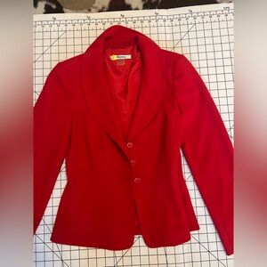 Nygard red lined blazer jacket EUC 6